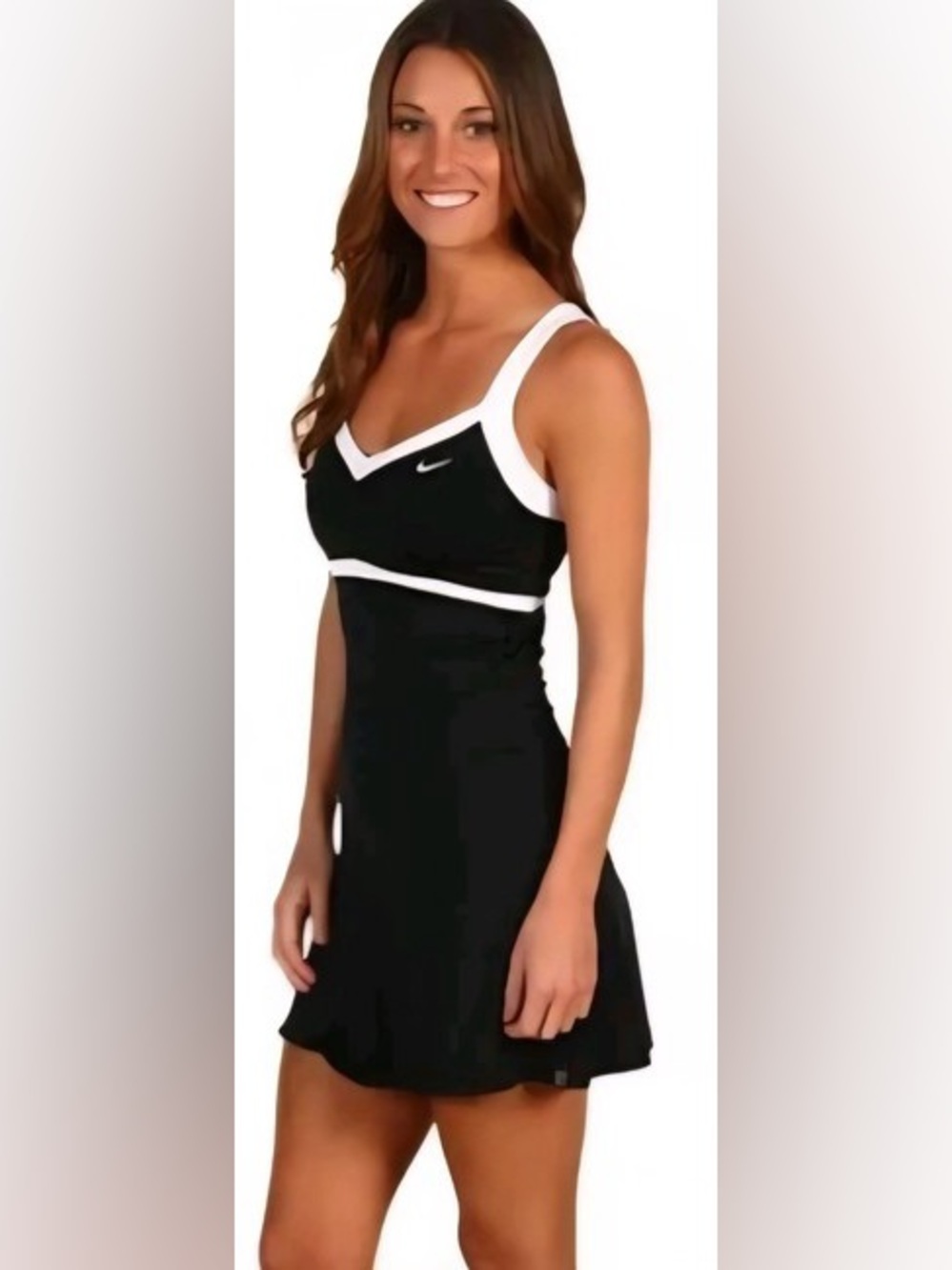 Nike Dri-Fit Black & White Tennis Dress NWT